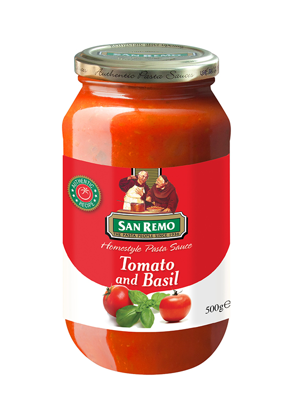 Homestyle pasta sauce tomato and basil