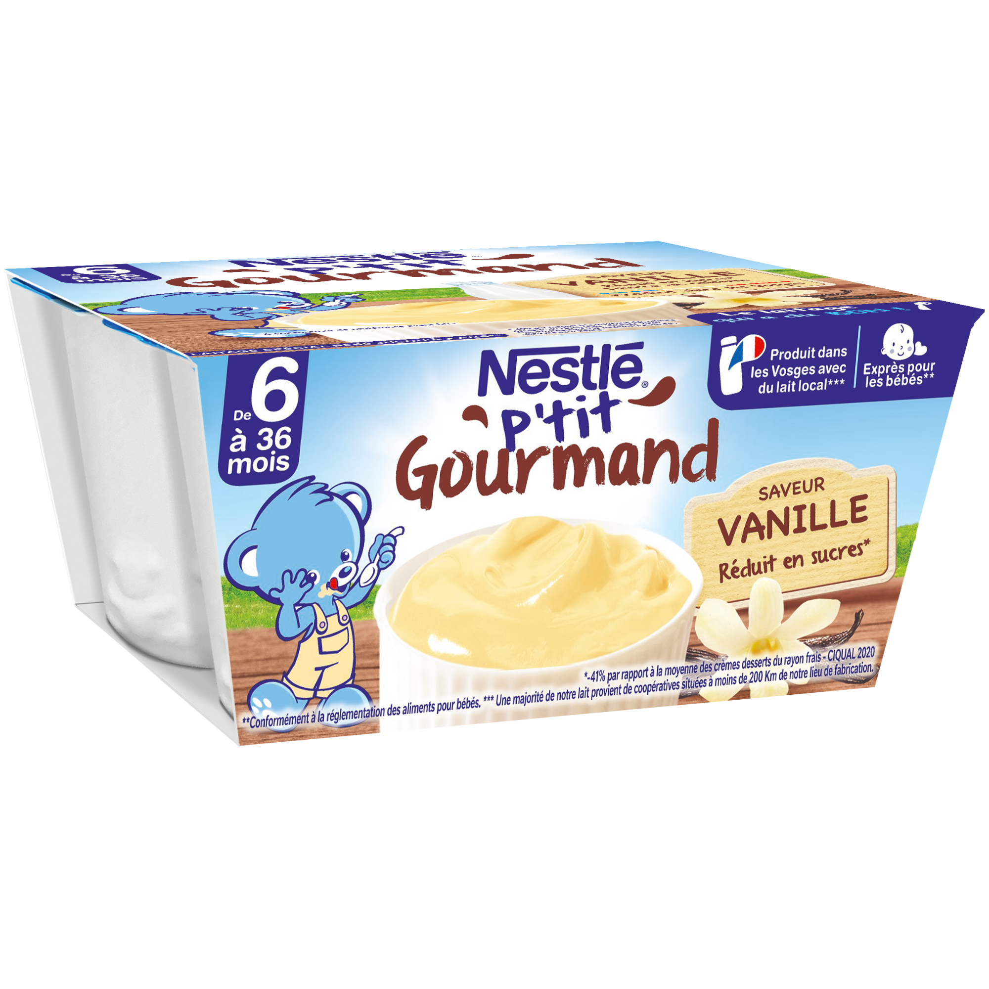 Nestlé P'tit Gourmand Milk Scum Vanilla 8bl x 6 X 60g