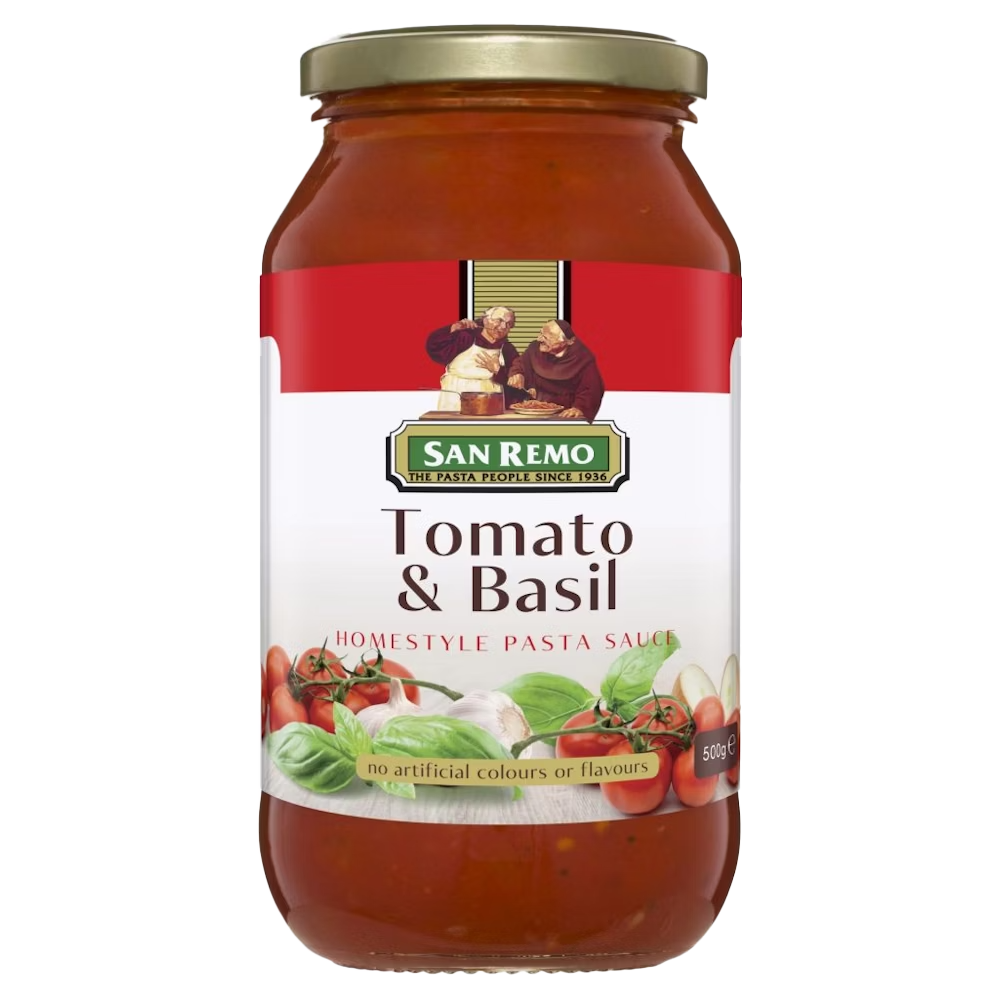Homestyle pasta sauce tomato and basil