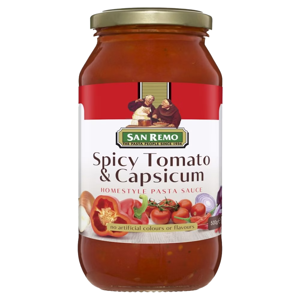 Homestyle pasta sauce spicy tomato and capsicum