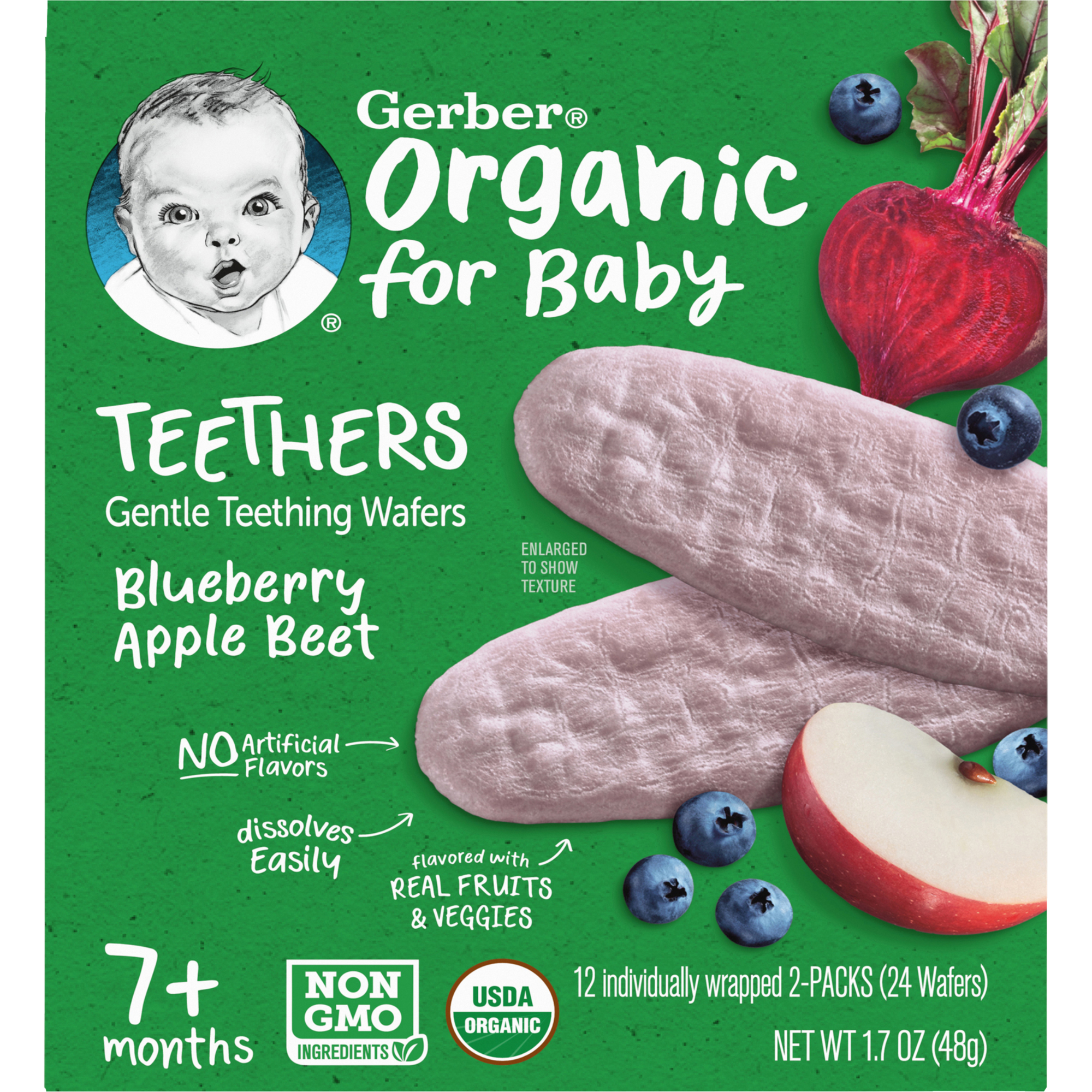 Bánh gạo Gerber vị Việt quốc Táo Củ cải đỏ 48g